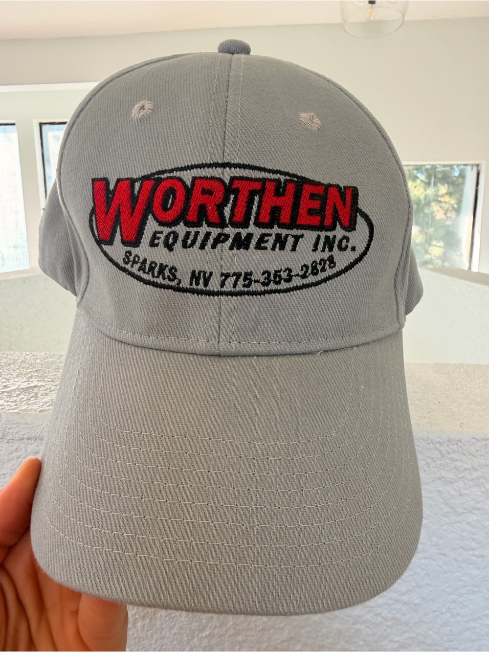 Worthen Equipment Sparks NV Gray Hat with Red Logo